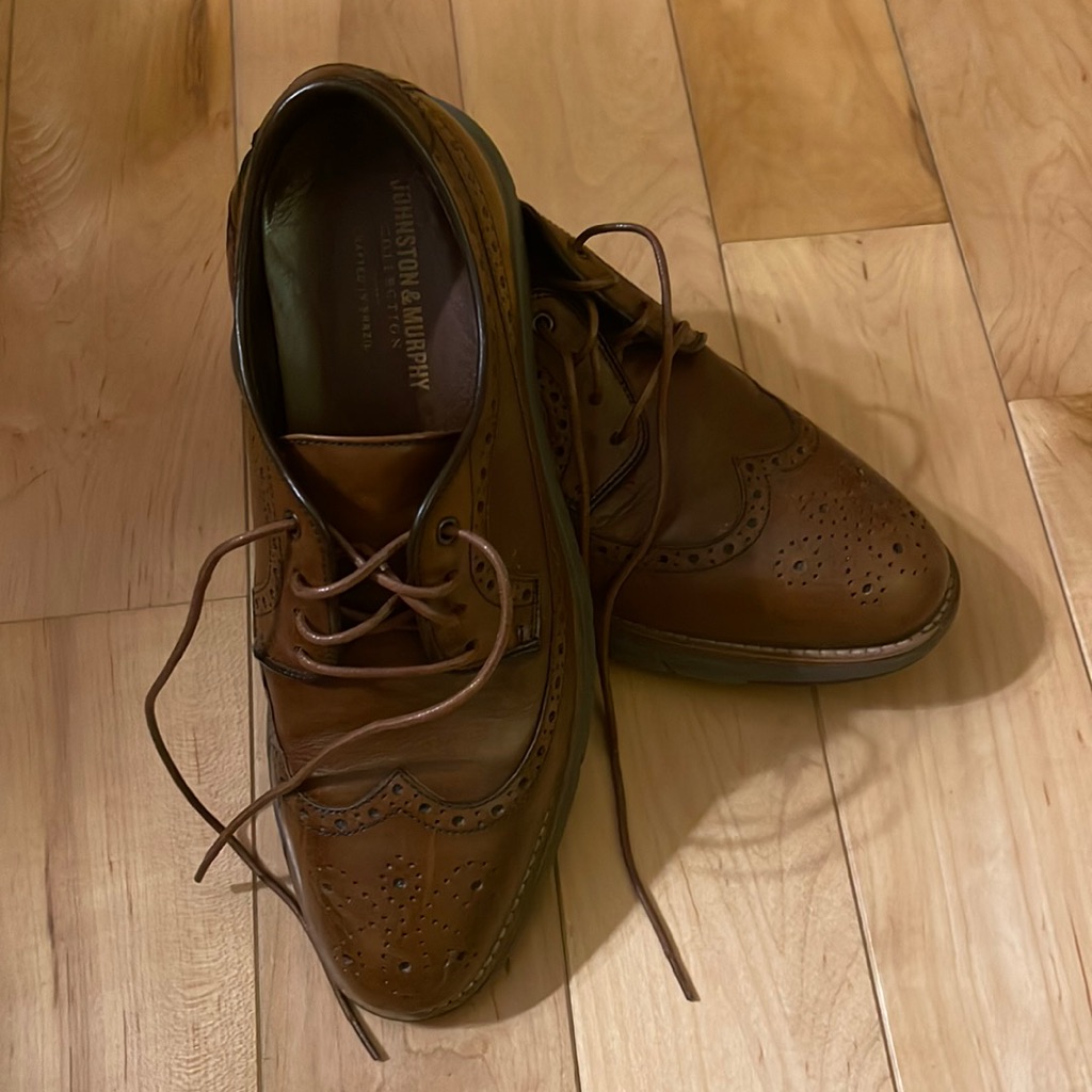 Johnston & Murphy Collection Mens Crafted In Brazil Size 8 Dress Shoes